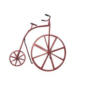 Big Small Wheel Red Metal Bicycle Miniature Collectible Doll House Mini Vintage
